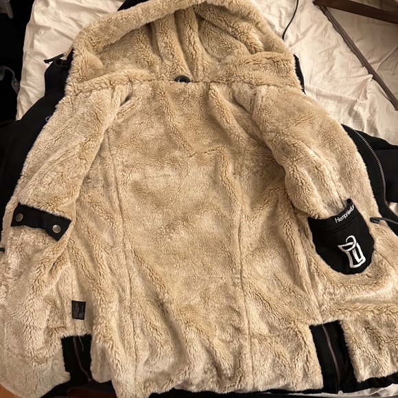 Hood lamb hemp parka - Picture 2 of 2